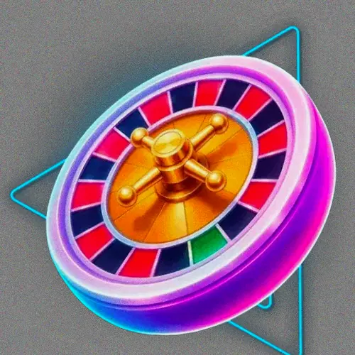 Neon roulette wheel