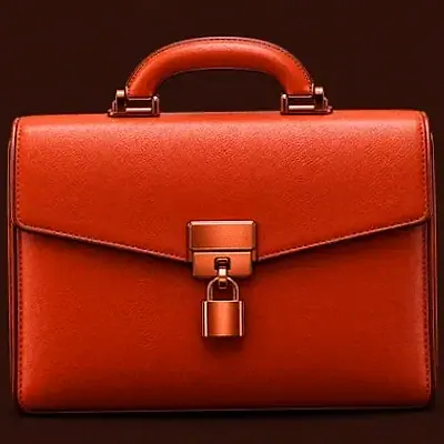 Locked leather briefcase — KatsuBet